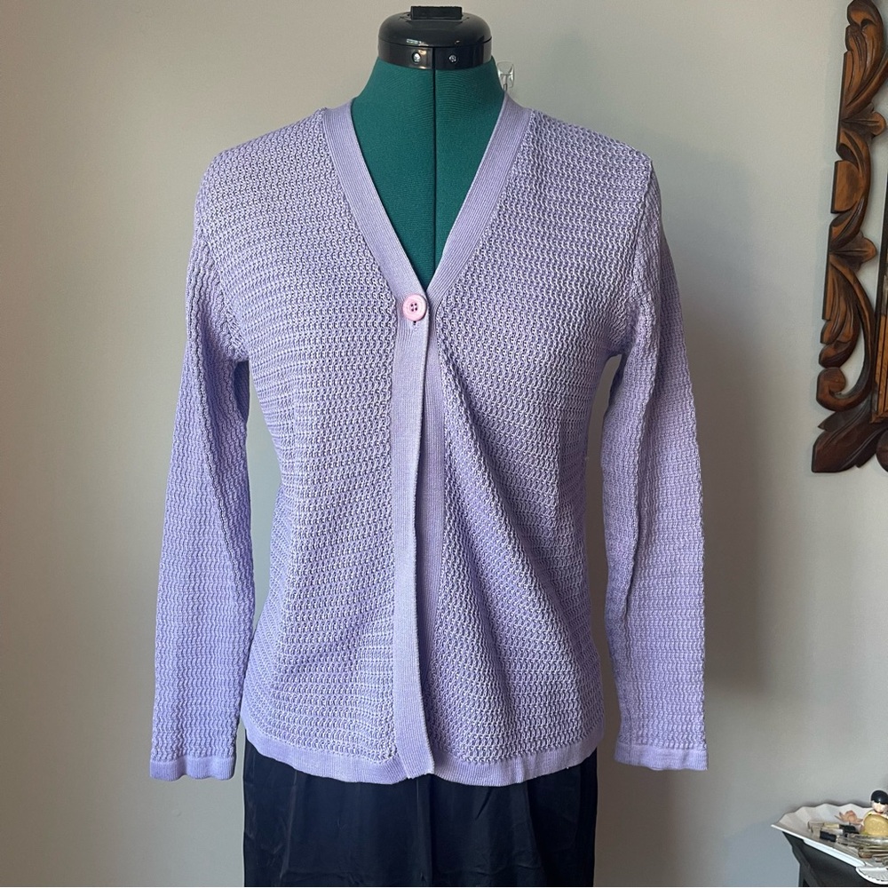 90s Y2K Lavender purple Open spring Cardigan S